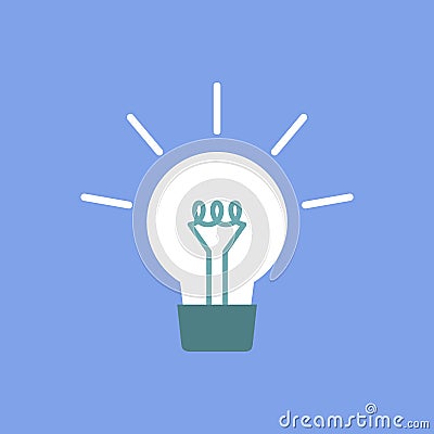 Light bulb vector icon.Light, lighting. Vector Illustration