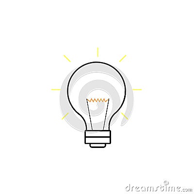 Light bulb vector icon eps 10 Stock Photo