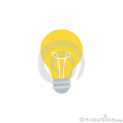Light bulb vector illustration isolated on white Vector Illustration