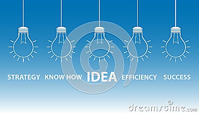 Light bulbs - Idea strategy concept Stock Photo