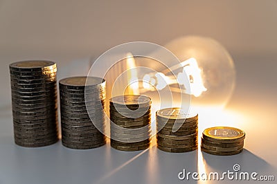 Expensive bills and energy increases. Stock Photo