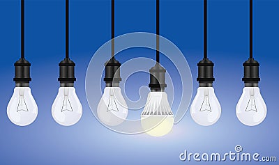 Light bulbs Vector Illustration