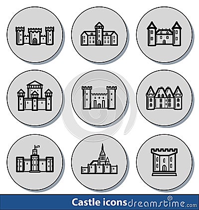 Light castle icons Vector Illustration