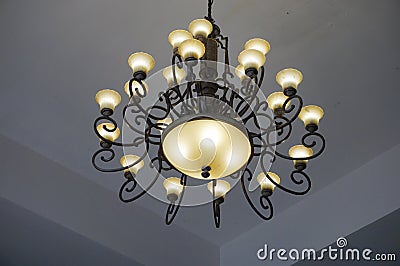 Light of chandelier Stock Photo