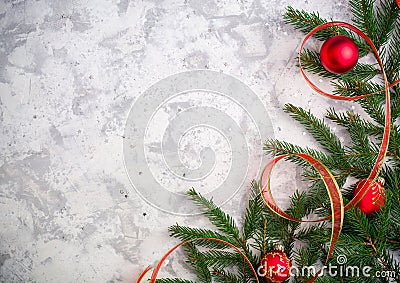 Light christmas or new year background for greeting card or poster. Party invitation. Background for the article Stock Photo