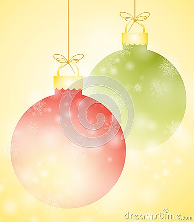 Light Christmas Ornaments Cartoon Illustration