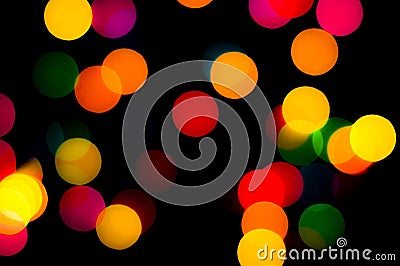 Light circular bokeh background of Christmaslight Stock Photo