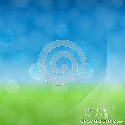 Light cloudy circles like bokeh effect Vector Illustration