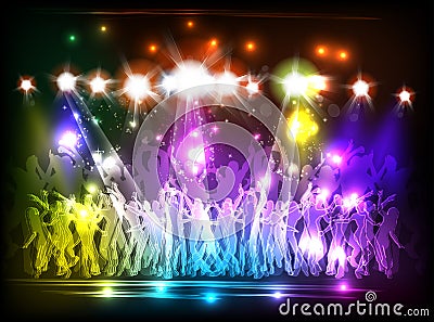 Light Club party Vector Illustration