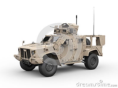 Light combat all terrain military vehicle - side view Stock Photo