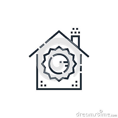 light control vector icon isolated on white background. Outline, thin line light control icon for website design and mobile, app Vector Illustration
