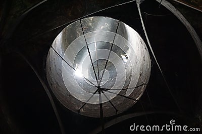 Light in the cupola church Stock Photo
