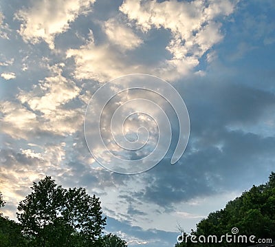 Light and dark sides of the sky Stock Photo