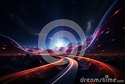 light data tranfer artificial intelligence network background technology , generative ai. Stock Photo