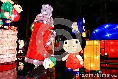 Night light cartoon decor Editorial Stock Photo