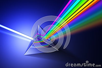 Light dispersion illustration. Cartoon Illustration