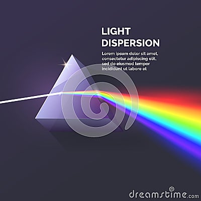 Light dispersion illustration Vector Illustration