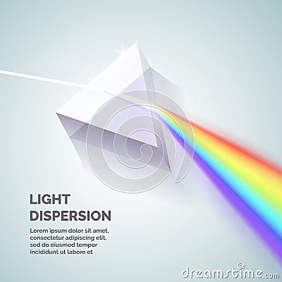 Light dispersion illustration Vector Illustration