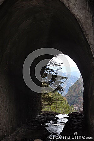 Light at the end of the tunel Stock Photo