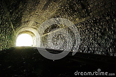 Light at the end of tunnel Stock Photo
