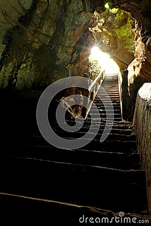 LIGHT AT THE END OF THE TUNNEL Editorial Stock Photo