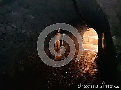 Light at the end of the tunnel Stock Photo
