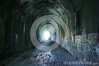 Light at the End of the Tunnel Stock Photo
