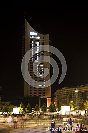 Light Festival in Leipzig, 9th October 2009 Editorial Stock Photo