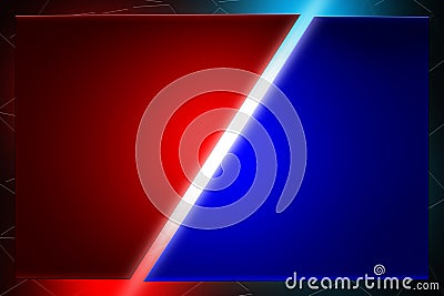 Light fight and match red and blue entertainment background Stock Photo