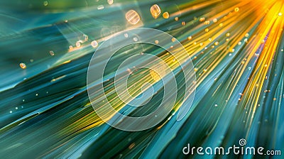 Light filters through the palm leaf illuminating the fine wispy strands that make up its fragile structure Stock Photo