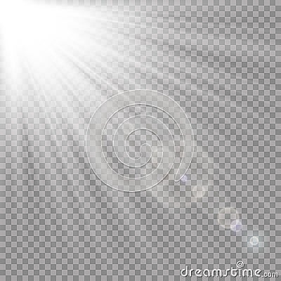 Vector transparent sunlight special lens flare light effect. Vector Illustration