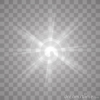 Light flare special effect. Illustration. Vector sparkles on transparent background.Light flare special effect. Stock Photo