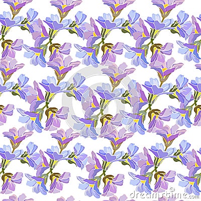 Light floral spring background. Seamless cute spring or summer floral pattern for fabrics and tiles Vector Illustration