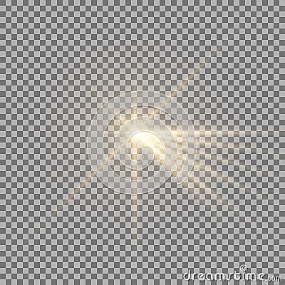 Light with a glare Vector Illustration