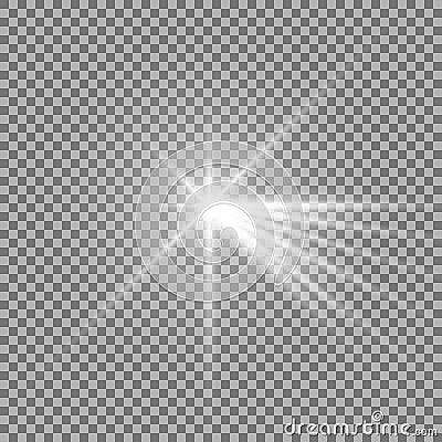 Light with a glare Vector Illustration