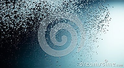 Deep dark water with hundreds of air bubbles Stock Photo