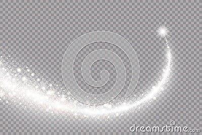 Light glow effect stars bursts with sparkles isolated on transparent background. Vector Illustration