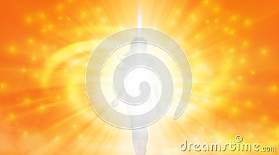 Soul journey, portal to another universe, light being, unity wallpaper Stock Photo