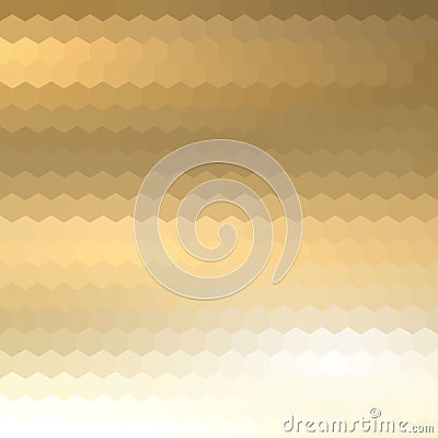 Light gold vector template in a hexagonal style. Smart abstract illustration with colored gradient hexagons. Vector Illustration