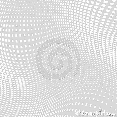 Light Gray Distort Halftone Square Background Vector Illustration