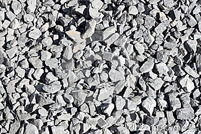 Light gray gravel, road stone background, pebble stone texture Stock Photo