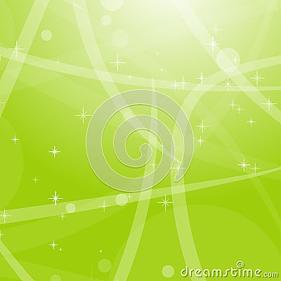 Light green abstract background with stars, circles and stripes. Flat vector illustration Vector Illustration