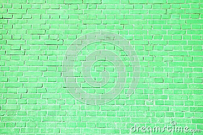 Light green brick wall background. Stock Photo