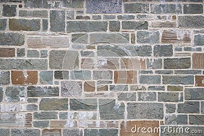 Light grey brown blue and white brick background Stock Photo