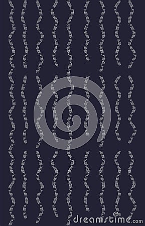 Light grey curved abstract lines on navy background to create uneven vertical texture Vector Illustration