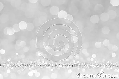 Light grey,white bokeh,circle abstract light background,grey,white shining lights, sparkling glittering Valentines day,women day o Stock Photo