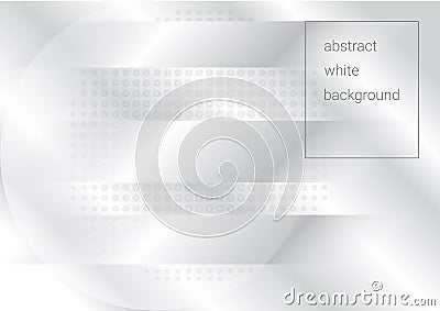 White abstract background with halftone and transparent stripes, sphere Vector Illustration