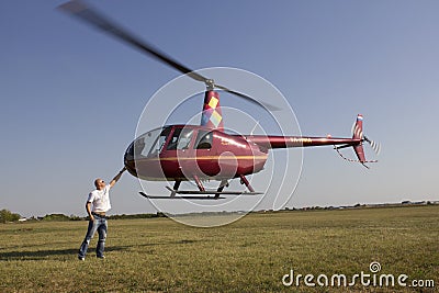 Light helicopter Editorial Stock Photo