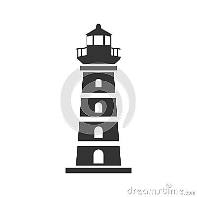 Light house tower icon vector design symbol Vector Illustration