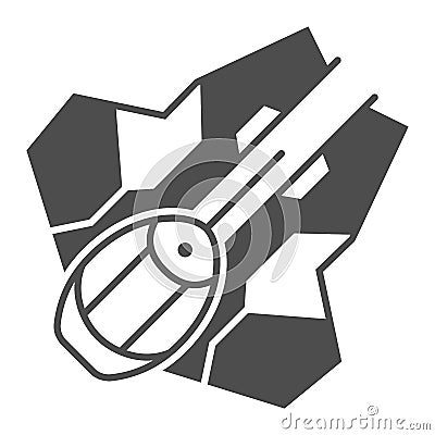 Light interceptor type Eta 2 Aktis solid icon, star wars concept, Jedi starfighter vector sign on white background Vector Illustration